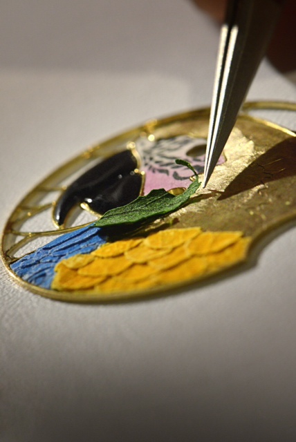 Placing the flower petals