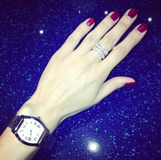 Ira Simonov wearing luxury watch by Cartier